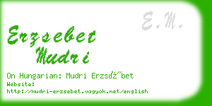 erzsebet mudri business card